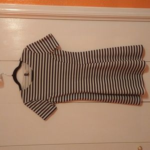 Divided H&M Navy & White Striped Dress